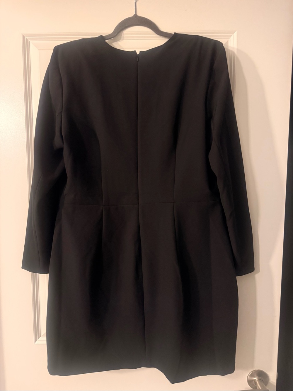 Express Black Double-Breasted Tailored Dress with Gold Buttons - Picture 6 of 8